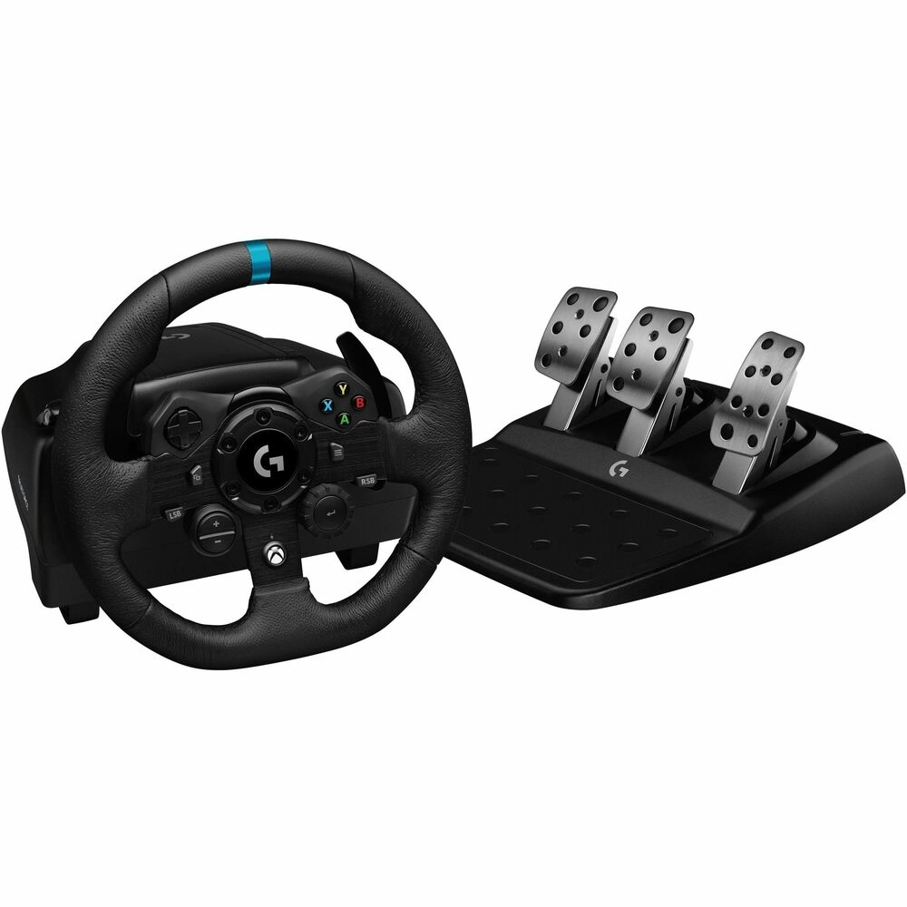 logitech-g923-volante-gaming-ps4-ps5-pc-2.webp Logitech G923 Volante Gaming con Pedales TrueForce para PS4/PS5/PC - Simulación Profesional - Imagen 1