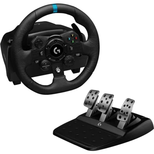 logitech-g923-volante-racing-xbox-pc-1.webp Logitech G923 Volante de Carreras con TrueForce y Pedales para Xbox y PC - Simulación Profesional
