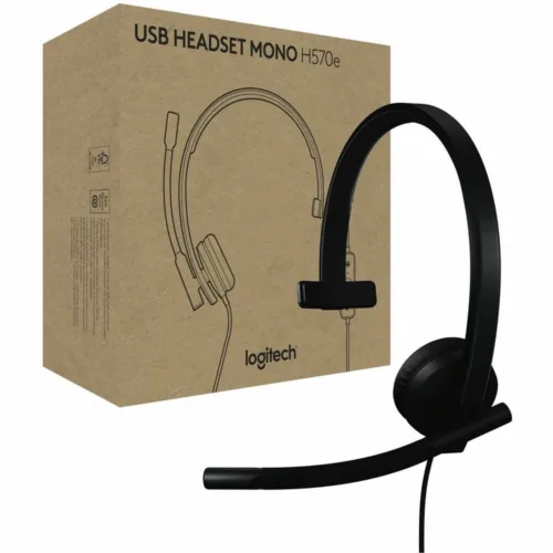 Logitech H570e Mono USB Teams 981-001424 Negro - Auricular profesional certificado para Microsoft Teams