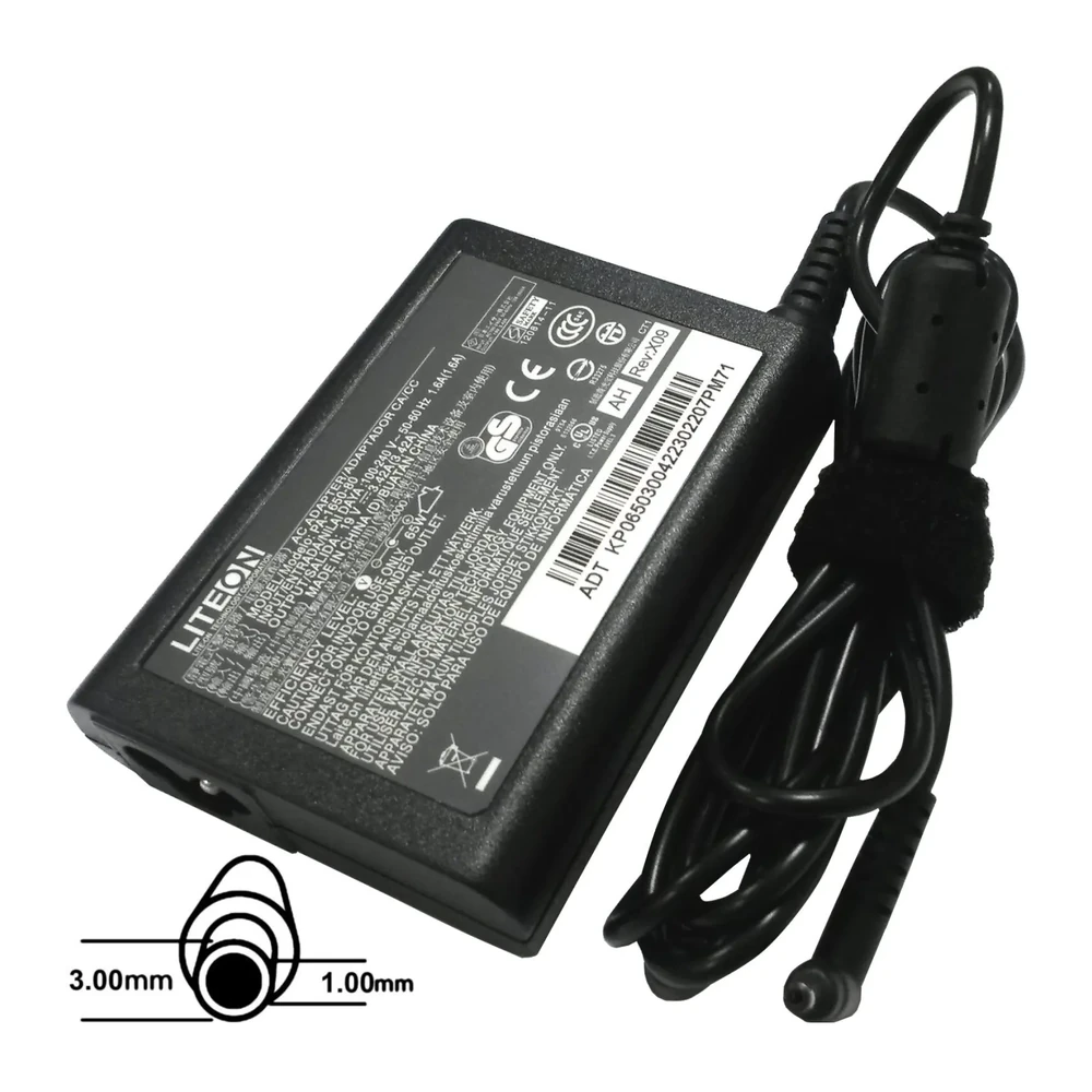 Cargador Acer 19.5V 2.37A Punta 3.0x1.0 Categoría Premium