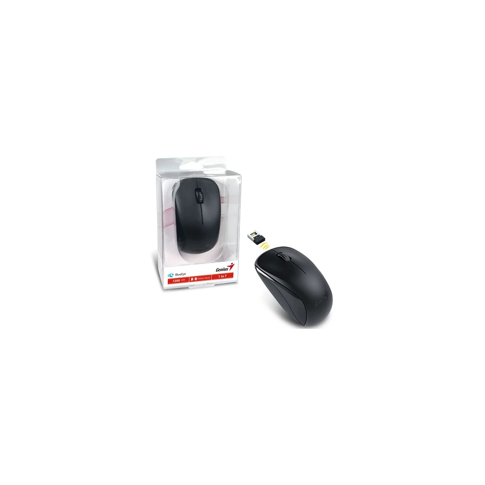 Mouse Inalámbrico Genius NX-7000 Negro Sensor BlueEye 1200DPI
