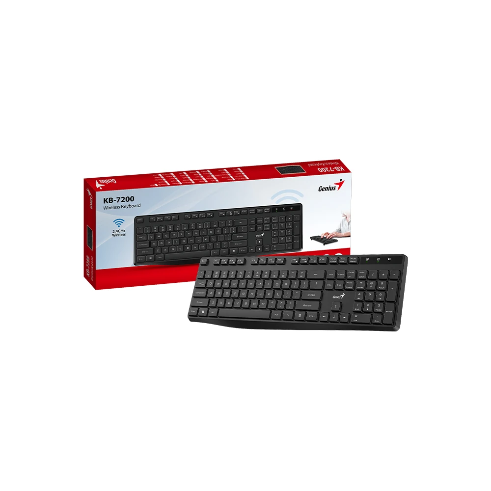 Teclado Inalámbrico Genius KB-7200 2.4GHz Resistente a Derrames