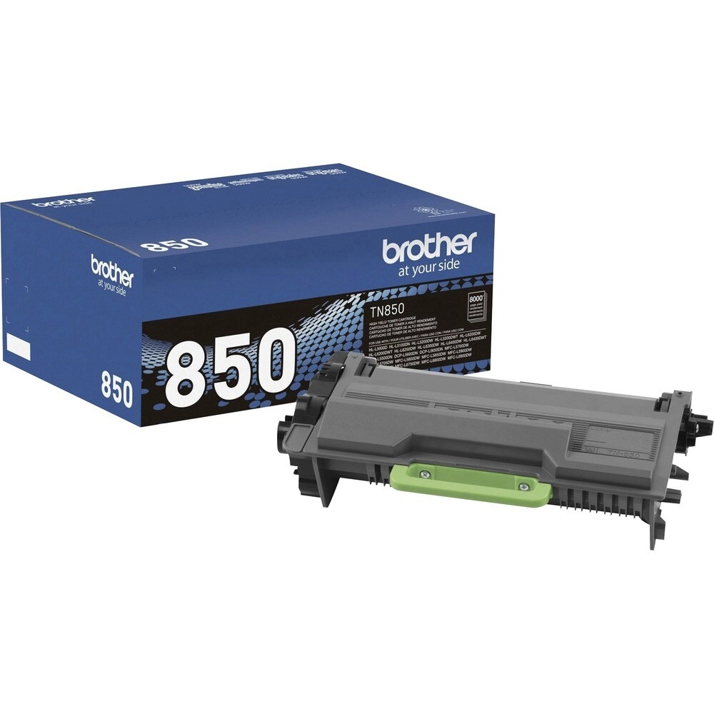 Brother TN850 Tóner Negro Alto Rendimiento 8000 Páginas - Imprime más, interrumpe menos - Imagen 1